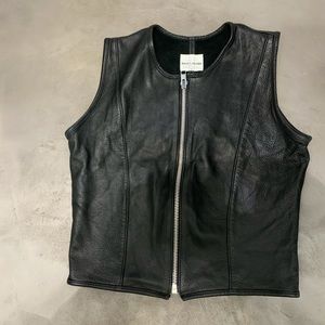Zippered leather vest- fetish